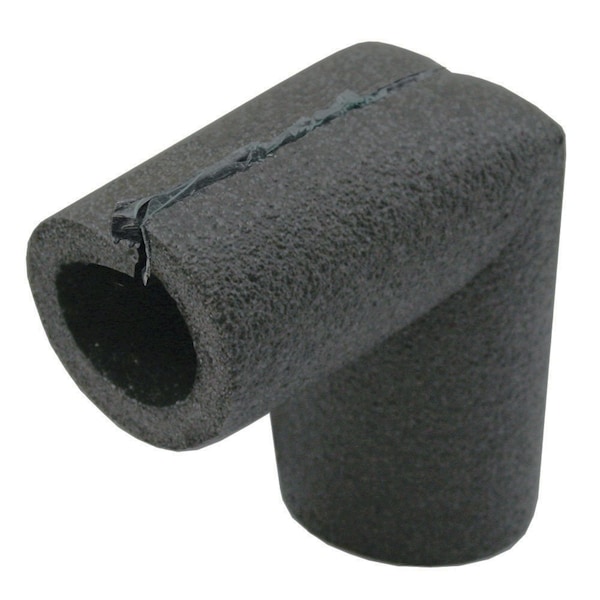 Jones Stephens 3/4in. ID Self-Sealing Black Polyethylene Foam Pipe Insulation Elbow, 3/8in. Wall Thickness I59175 - main